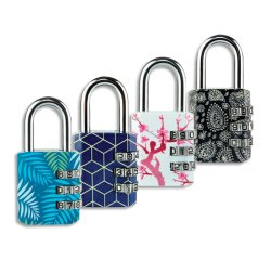 Cadenas à combinaison - 30 mm - anse de 22 mm - décors assortis