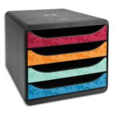 Big-Box MAIA 4 tiroirs. Jusqu'au format A4+. Dim (lxhxp): 27,8x26,7x34,7 cm. Coloris assortis