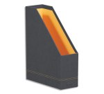 Rhodiarama porte-revues simili cuir italien 10x25x31 cm - Titane