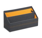 Rhodiarama porte-courrier simili cuir italien 25x10x14 cm - Titane