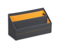Rhodiarama porte-courrier simili cuir italien 25x10x14 cm - Titane