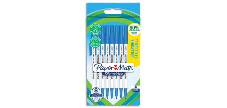 Paper:Mate Stylo à bille Kilometrico, blister de 8
