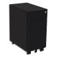 Caisson mobile Slim 3 tiroirs dont 1 pour dossiers suspendus noir. Dim H60 x L.30 x P.52 CM