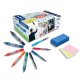 Coffret Brainstorming : 5 v-board master + 12 v-sign pen + 1 brosse + 1 lot de notes adhésives