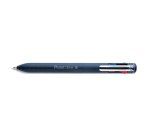 Stylo-bille pentel 4 couleurs izee retractable pointe large 1mm clip metal corps bleu     fonce