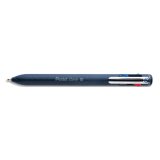 Stylo à bille rétractable 4 couleurs iZee, bleu foncé