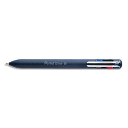 Stylo à bille rétractable 4 couleurs iZee, bleu foncé