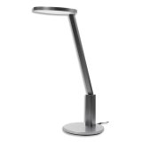 Lampe LEDTECH aluminium et ABS 5 fonctions luminosité Tête:15,5 cm Bras:46,5 cm Base:16 cm. Grise