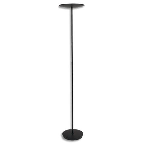 Lampadaire LED en acier et ABS. Tête : Ø 35 cm Hauteur : 185 cm. Noir