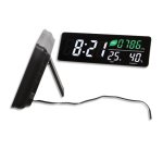 Horloge led murale ou a poser avec capteur co2, temperature et humidite 37,5x4x3,8c,