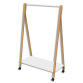 Vestiaire mobile SLEEK en bois et acier. Dim (l x h x p) : 94 x 149 x 47 cm. Coloris bois