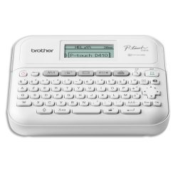 Etiqueteuse bureautique pro PT-D410 18mm + adaptateur, ruban TZe 4m, câble