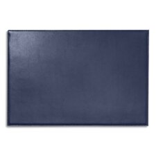 Sous-main Satiny en cuir. Dimensions (l x p) : 56 x 38 cm. Coloris Bleu marine