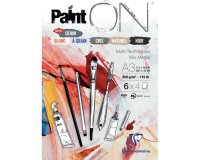 Paint'ON n°6 bloc collé 24F A3 250g assorti 6x4F - Assortiment