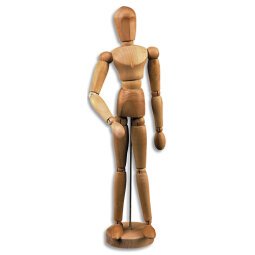 Mannequin Homme en bois de 30cm. Idéal pour apprendre les proportions du corps humain