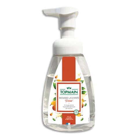 Flacon poussoir 300ml mousse lavante pour les mains parfum Poire