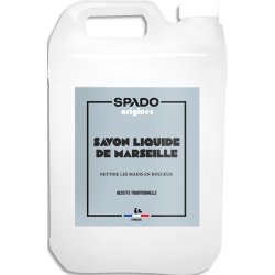 Bidon de 5 litres de Savon liquide de Marseille, enrichi à l'huile d'Olive. 100% Végétal