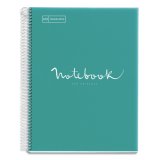 Cahier polypropylène spirale EMOTION 21x29,7cm 160 pages 90g 5x5. Coloris turquoise