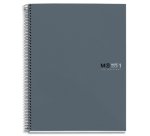 Notebook The Original, Couverture rigide, A4, quadrillage 5x5 mm, 80 feuilles de 1 couleur, Miquelrius, Grafit.

