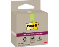 Recycling Notes assortis Super Sticky 47,6 X 47,6 mm - bloc de 70 feuilles