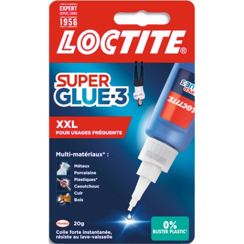 Colle Superglue 3 XXL pour usages fréquents - Flacon de 20 g