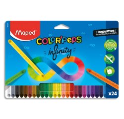 Crayons couleur maped color'peps infinity mine      infinie pochette de 24