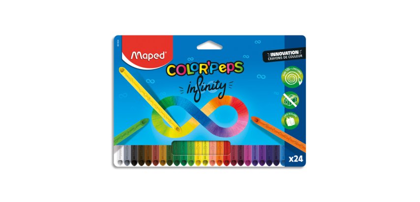 Crayons couleur maped color'peps infinity mine      infinie pochette de 24