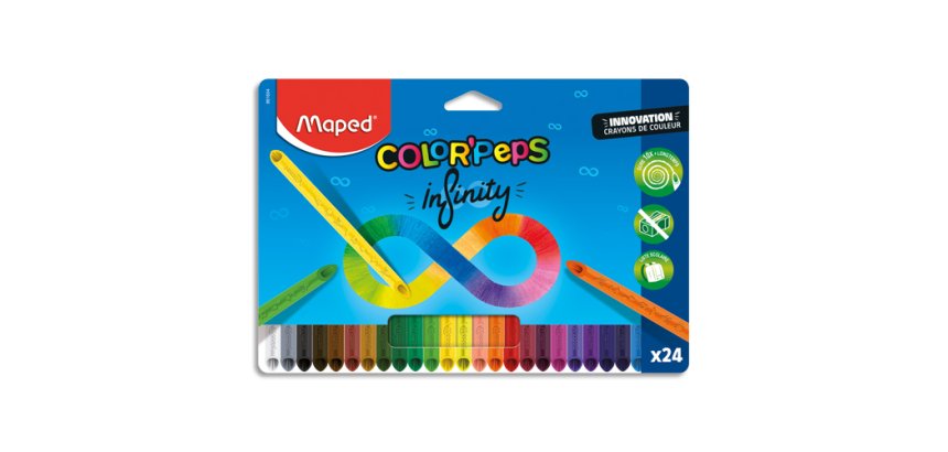 Crayons couleur maped color'peps infinity mine      infinie pochette de 24
