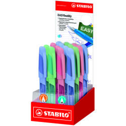Présentoir 16 stylos-plume EASYbuddy Pastel Edition mixte plume M et plume L spéciale gaucher