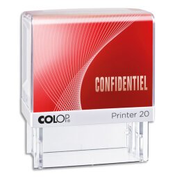 Tampon formule CONFIDENTIEL - Printer 20 L à encrage automatique Rouge. Dim.empreinte 14x38mm