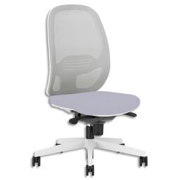 Siège EGGY assise tissu gris,dossier résille grise, mécanisme synchrone FS, accoudoirs réglables fournis