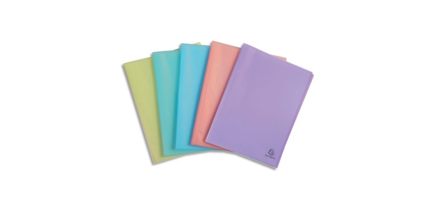 Protège-documents en polypropylène semi rigide Chromaline Pastel 40 vues - A4 - Couleurs assorties