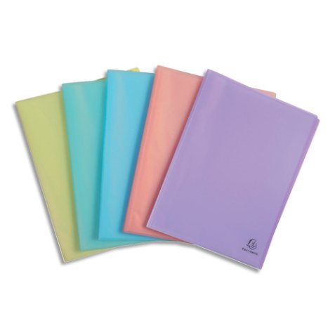 Protège-documents en polypropylène semi rigide Chromaline Pastel 40 vues - A4 - Couleurs assorties