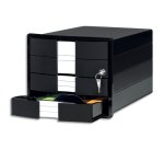 Module de classement IMPULS, 3 tiroirs, noir