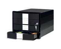 Module de classement IMPULS, 3 tiroirs, noir