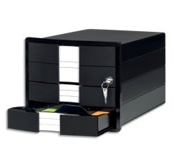 Module de classement IMPULS, 3 tiroirs, noir