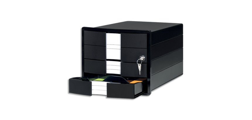 Module de classement IMPULS, 3 tiroirs, noir