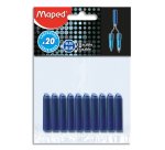 Cartouche d'encre, bleu, dans un blister