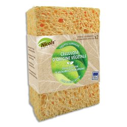Lot de 2 éponges végétales n° 4. A base de cellulose végétale / 100% recyclable N511340