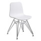 Lot de 2 chaises UXSTEEL en polypropylène, pied chromé, assise noire, H 79 x L 49,5 x P 50,5 cm