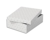 Boîte de rangement & cadeau Home M, set de 3, blanc
