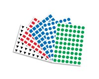 Gommette o'color a5 16mm repositionnable temporairement formes assorties coloris assortis sachet 40 planches 2520 unites