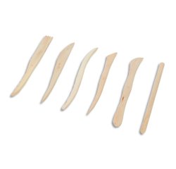 Ebauchoir o'color bois dur et resistant assortis sachet 6   unites