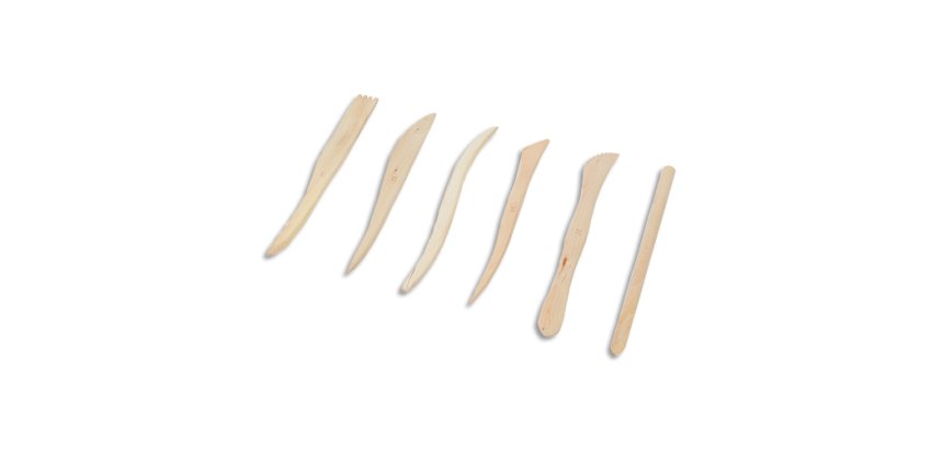 Ebauchoir o'color bois dur et resistant assortis sachet 6   unites