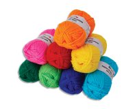Fil acrylique ocolor environ 90m coloris vifs assortis lot de 8 pelotes