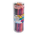 Crayon couleur resine o color corps triangulaire coloris    assortis pot 48 unites