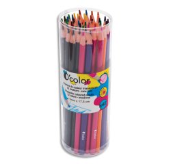 Crayon couleur resine o color corps triangulaire coloris    assortis pot 48 unites