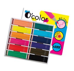 Crayon couleur resine o color corps triangulaire coloris    assortis pack 288 unites