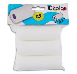 Recharge o'color rouleau mousse haute densite 10cm lot 3 unites