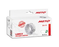 Étiquette pour étiqueteuse de prix, 26 x 12 mm, blanc